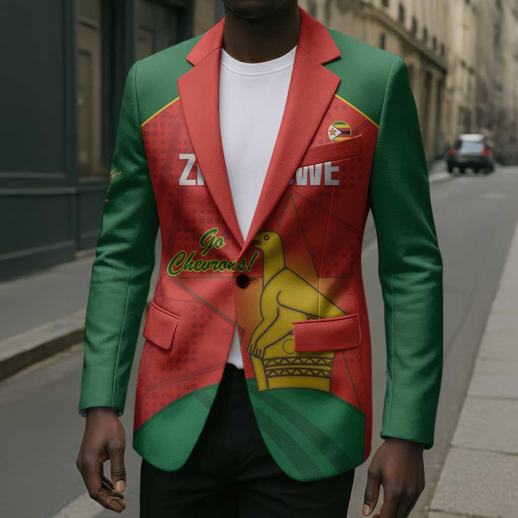 Custom Zimbabwe Cricket Blazer Go Chevrons 2003 Color Version
