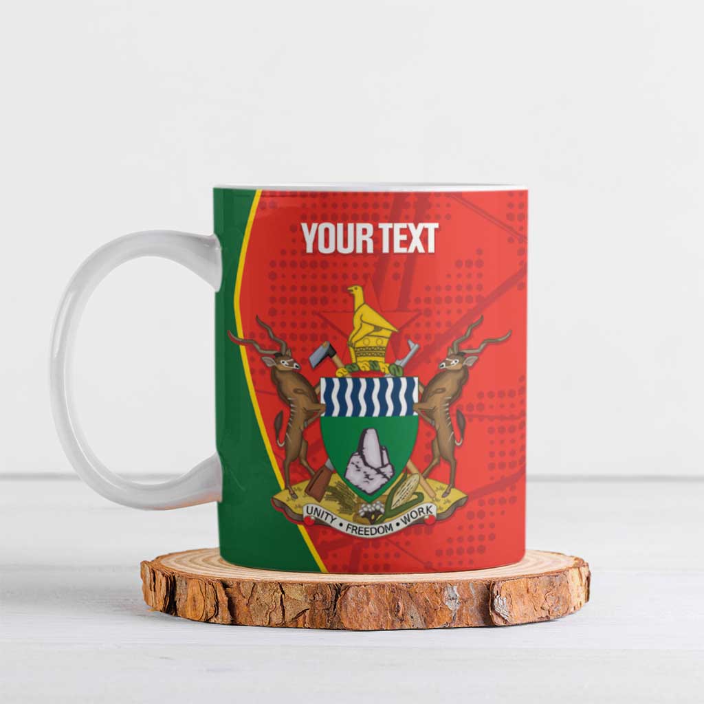 Custom Zimbabwe Cricket Ceramic Mug Go Chevrons 2003 Color Version