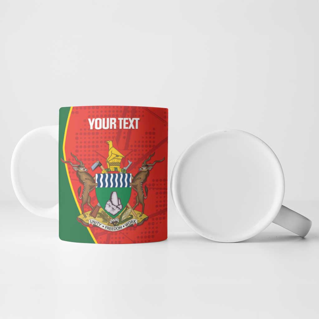 Custom Zimbabwe Cricket Ceramic Mug Go Chevrons 2003 Color Version
