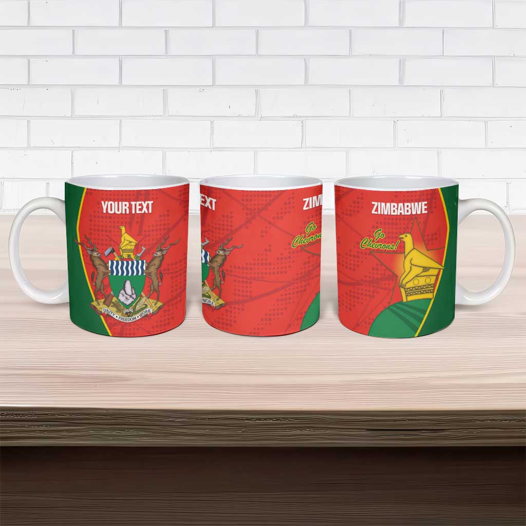 Custom Zimbabwe Cricket Ceramic Mug Go Chevrons 2003 Color Version