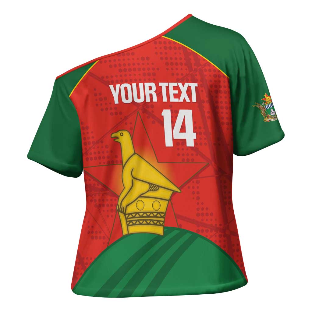 Custom Zimbabwe Cricket Cross Shoulder Shirt Go Chevrons 2003 Color Version