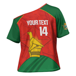 Custom Zimbabwe Cricket Cross Shoulder Shirt Go Chevrons 2003 Color Version