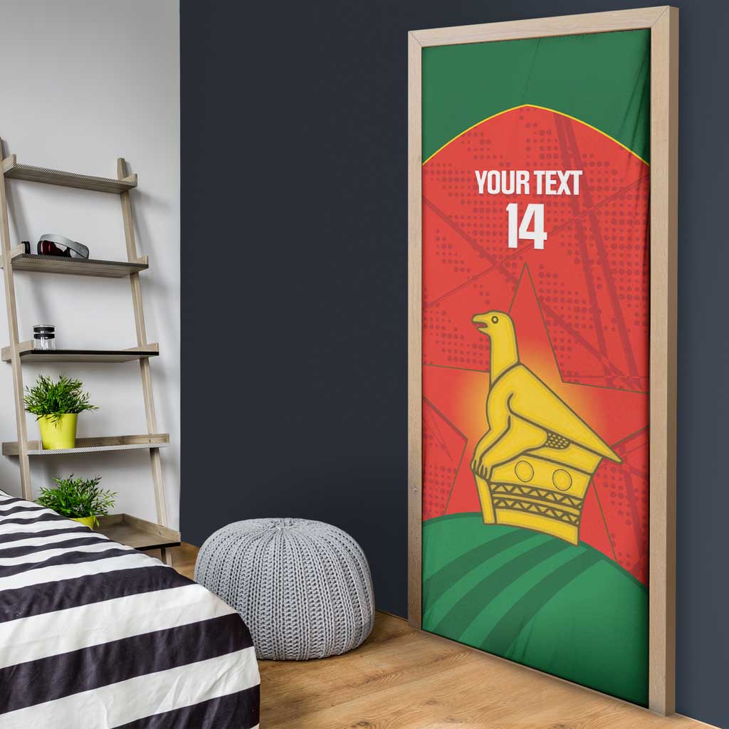 Custom Zimbabwe Cricket Door Cover Go Chevrons 2003 Color Version