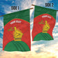 Afro Cricket Zimbabwe Custom Garden Flag Go Chevrons 2003 Color - African Pride