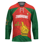 Custom Zimbabwe Cricket Hockey Jersey Go Chevrons 2003 Color Version