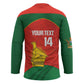 Custom Zimbabwe Cricket Hockey Jersey Go Chevrons 2003 Color Version