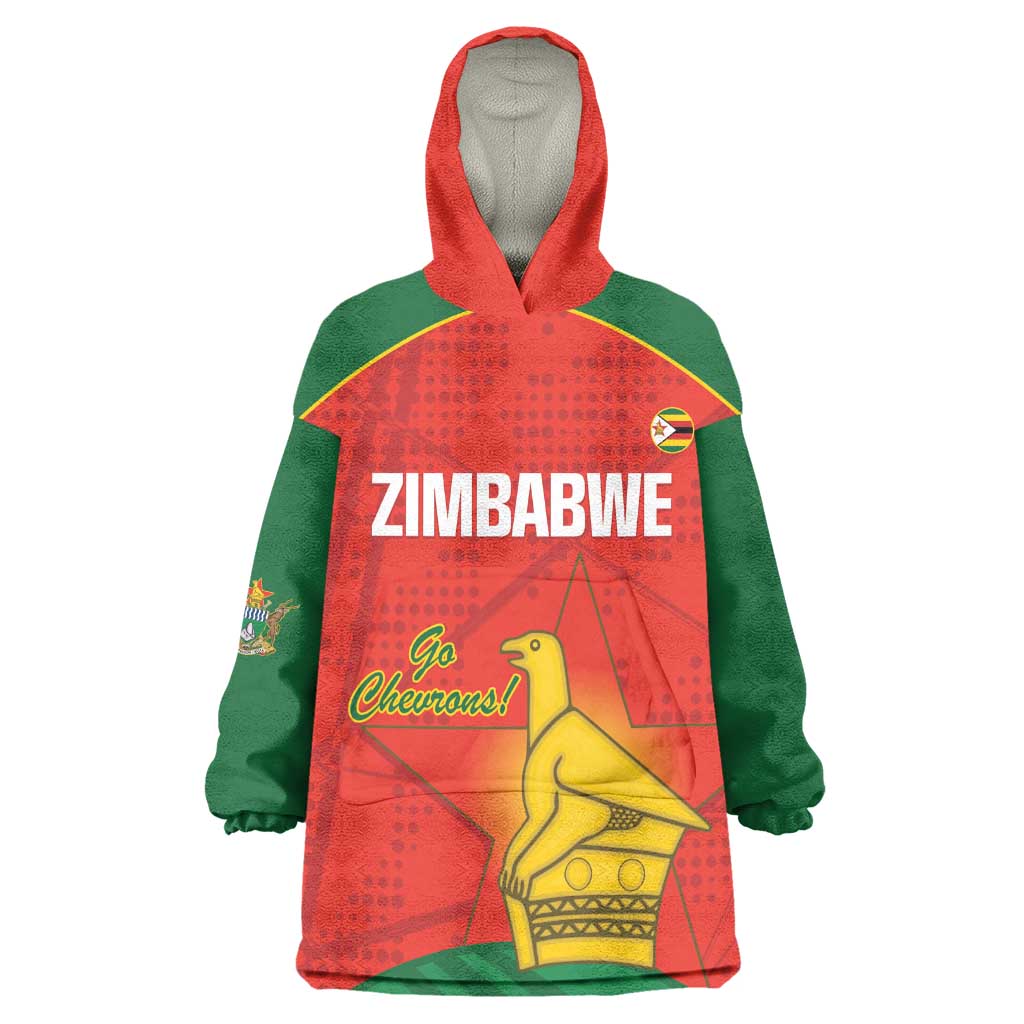 Afro Cricket Zimbabwe Custom Kid Wearable Blanket Hoodie Go Chevrons 2003 Color - African Pride