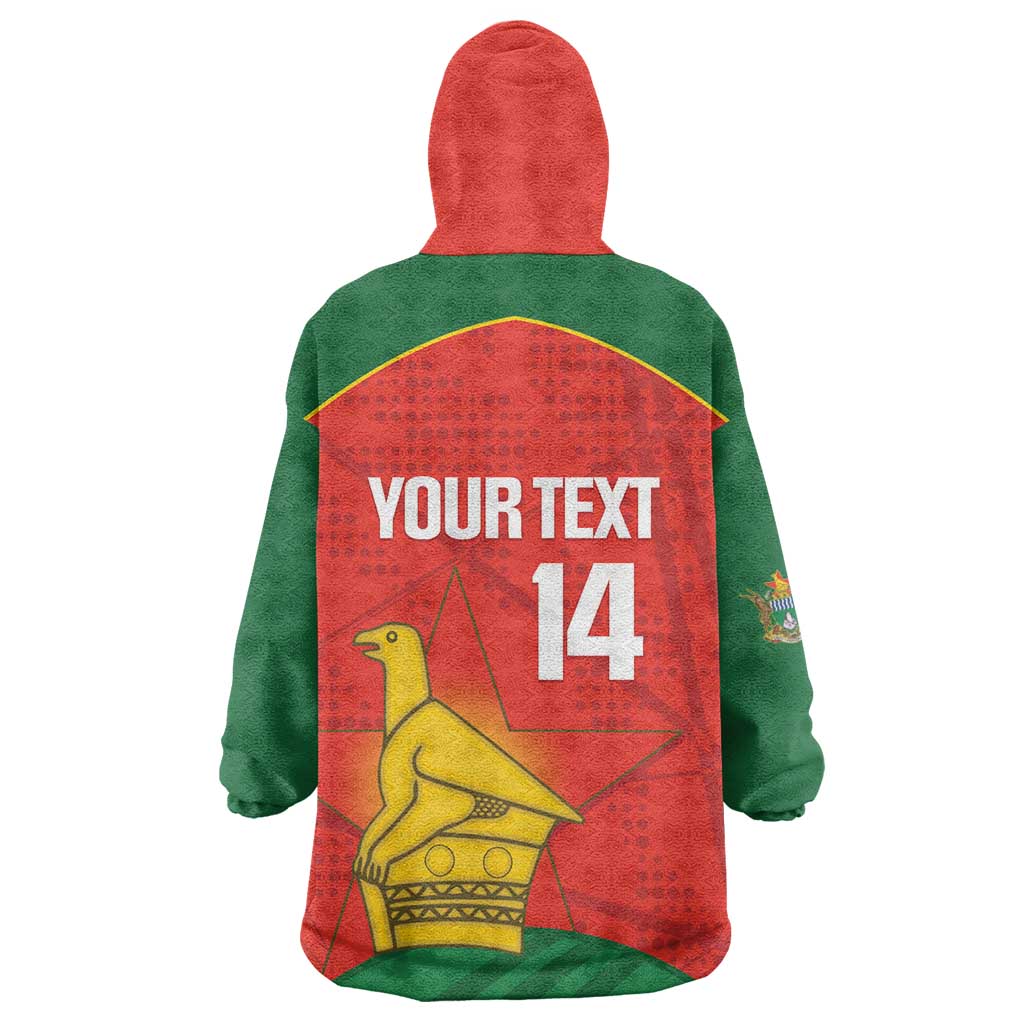Afro Cricket Zimbabwe Custom Kid Wearable Blanket Hoodie Go Chevrons 2003 Color - African Pride