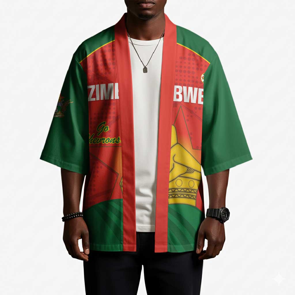 Custom Zimbabwe Cricket Kimono Go Chevrons 2003 Color Version