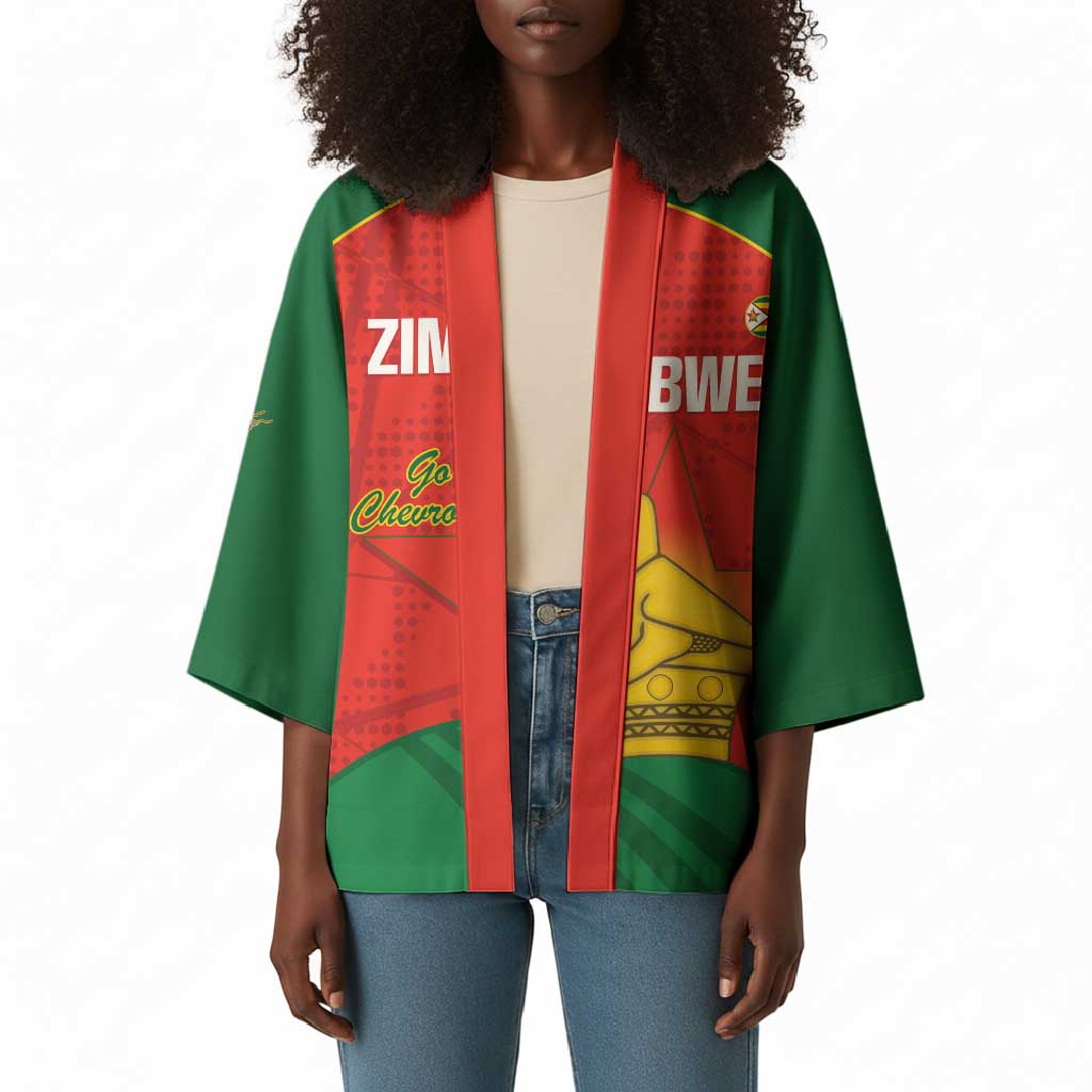 Custom Zimbabwe Cricket Kimono Go Chevrons 2003 Color Version