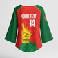 Custom Zimbabwe Cricket Kimono Sleeve Blouse Go Chevrons 2003 Color Version