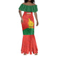 Afro Cricket Zimbabwe Custom Mermaid Dress Go Chevrons 2003 Color - African Pride