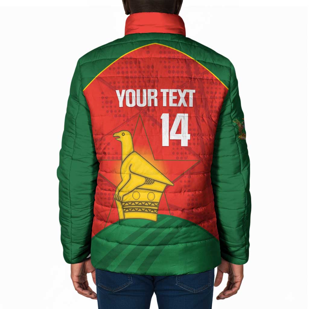 Custom Zimbabwe Cricket Padded Jacket Go Chevrons 2003 Color Version