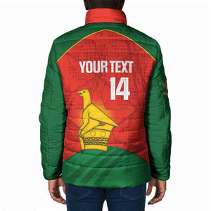Custom Zimbabwe Cricket Padded Jacket Go Chevrons 2003 Color Version