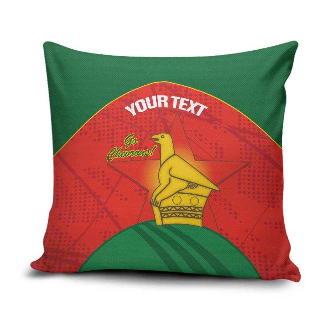 Custom Zimbabwe Cricket Pillow Cover Go Chevrons 2003 Color Version
