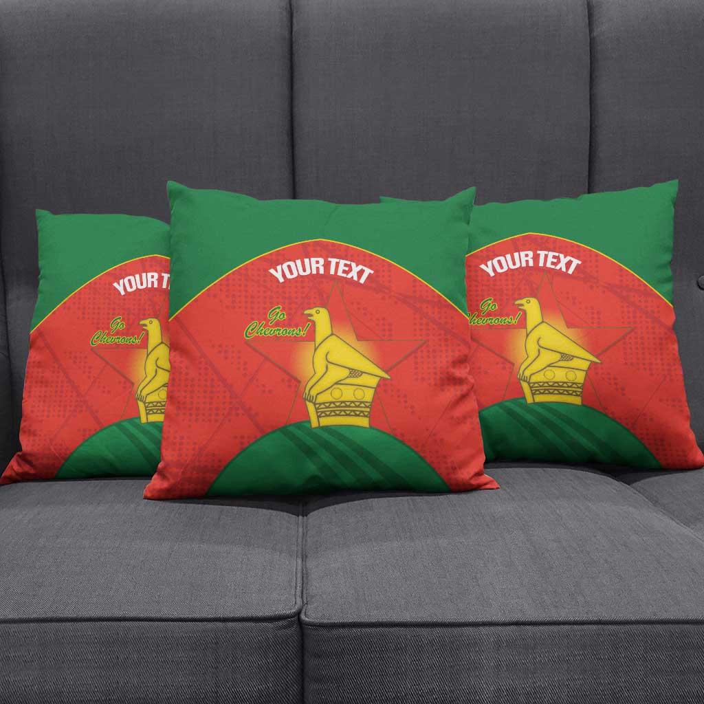 Custom Zimbabwe Cricket Pillow Cover Go Chevrons 2003 Color Version