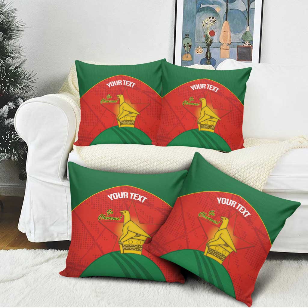 Custom Zimbabwe Cricket Pillow Cover Go Chevrons 2003 Color Version