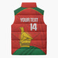 Custom Zimbabwe Cricket Sleeveless Puffer Jacket Go Chevrons 2003 Color Version