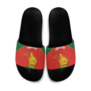 Custom Zimbabwe Cricket Slide Sandals Go Chevrons 2003 Color Version
