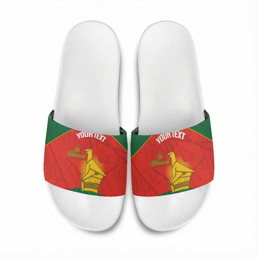 Custom Zimbabwe Cricket Slide Sandals Go Chevrons 2003 Color Version