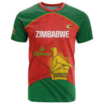 Afro Cricket Zimbabwe Custom T shirt Go Chevrons 2003 Color - African Pride