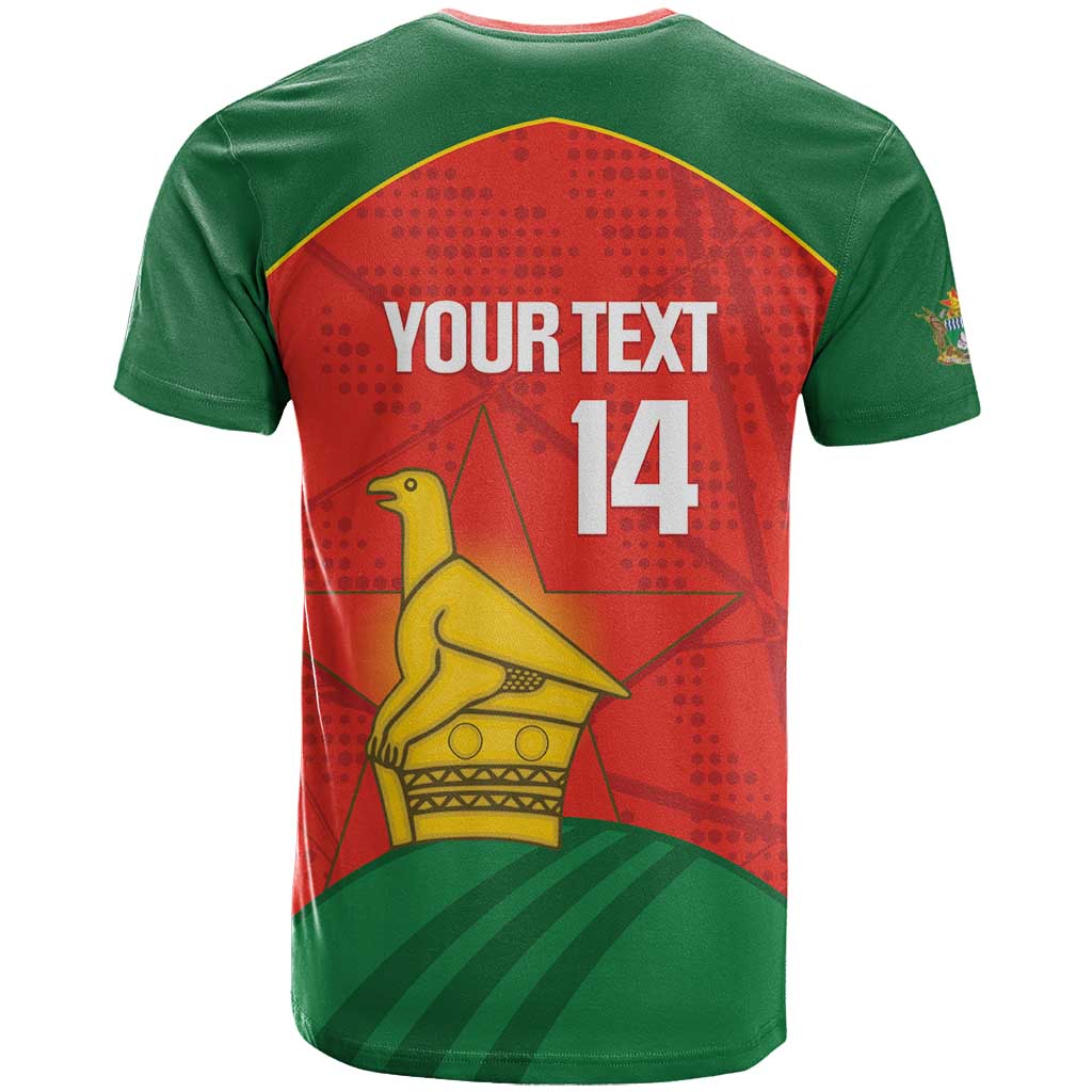 Afro Cricket Zimbabwe Custom T shirt Go Chevrons 2003 Color - African Pride