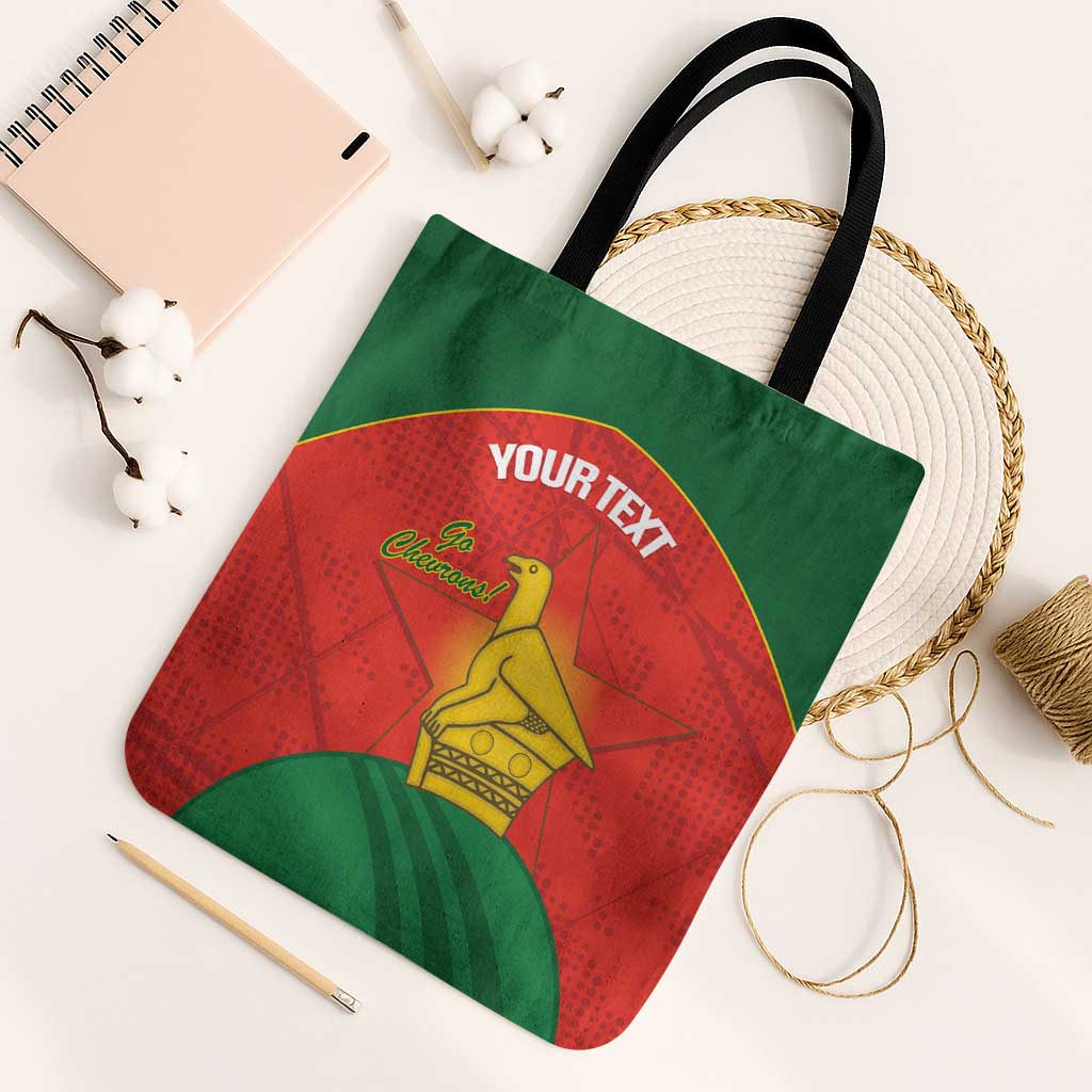 Custom Zimbabwe Cricket Tote Bag Go Chevrons 2003 Color Version