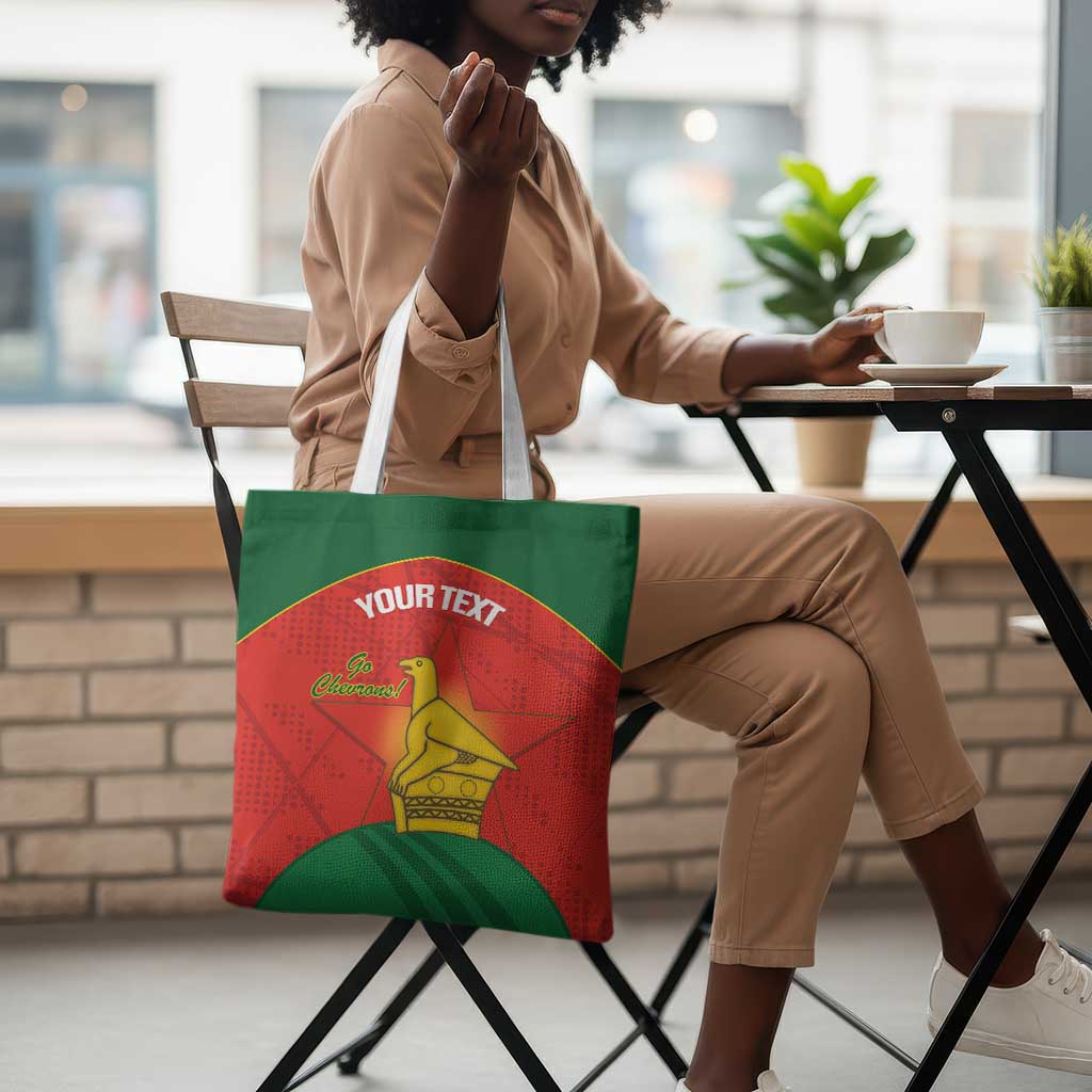 Custom Zimbabwe Cricket Tote Bag Go Chevrons 2003 Color Version