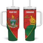 Afro Cricket Zimbabwe Custom Tumbler With Handle Go Chevrons 2003 Color - African Pride