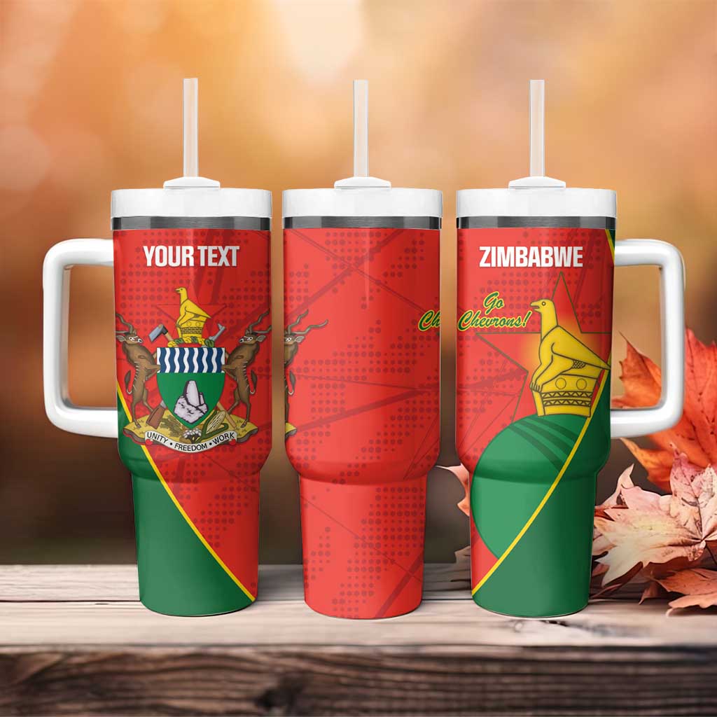 Afro Cricket Zimbabwe Custom Tumbler With Handle Go Chevrons 2003 Color - African Pride