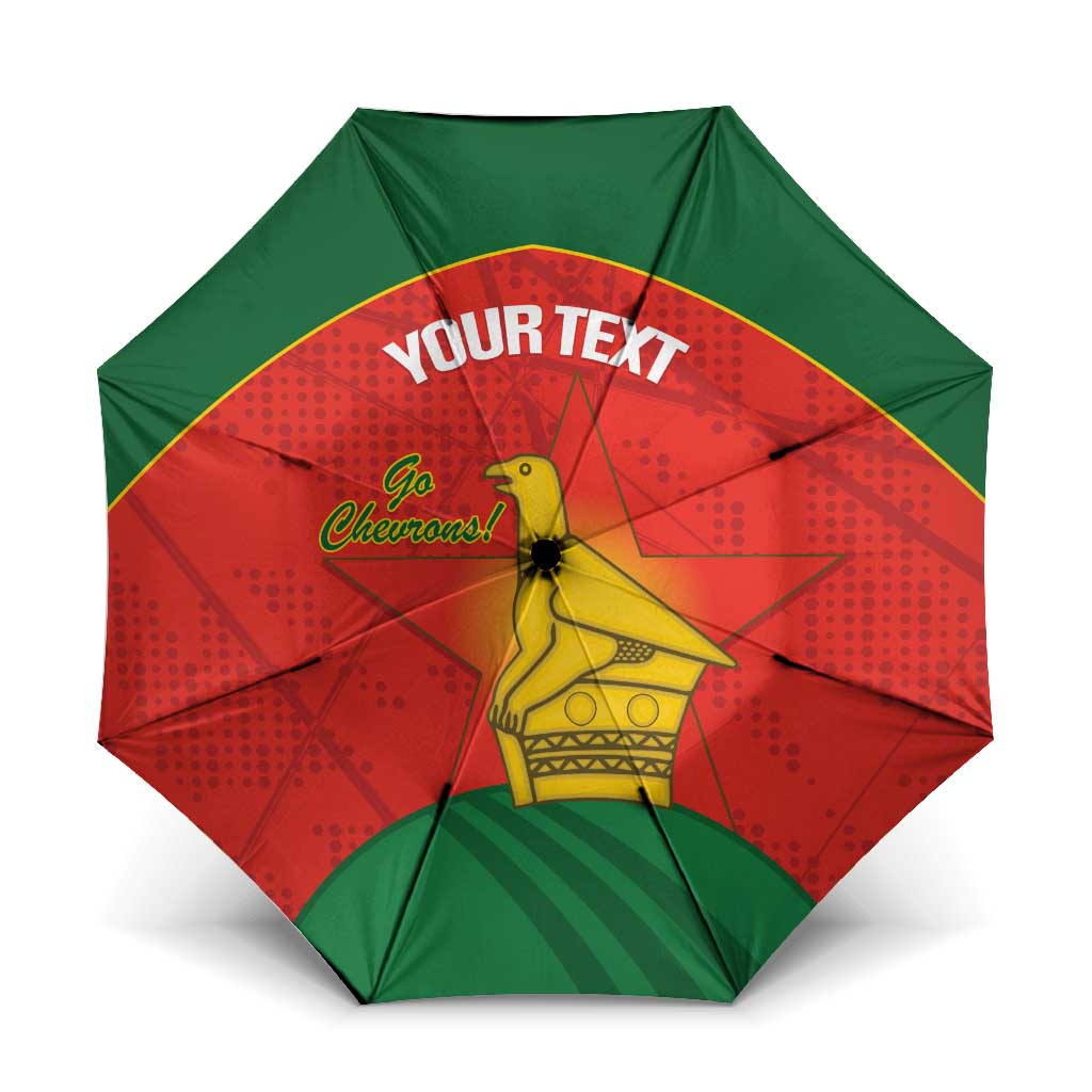 Custom Zimbabwe Cricket Umbrella Go Chevrons 2003 Color Version
