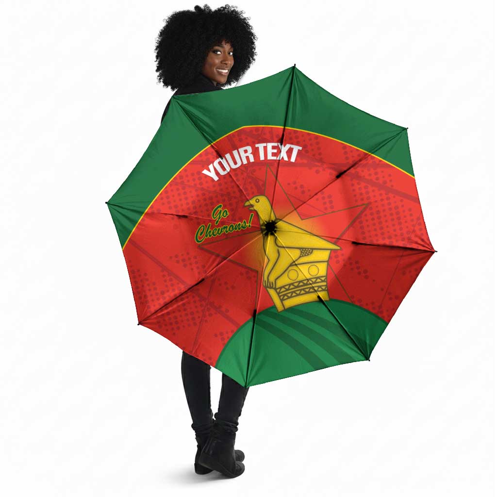 Custom Zimbabwe Cricket Umbrella Go Chevrons 2003 Color Version