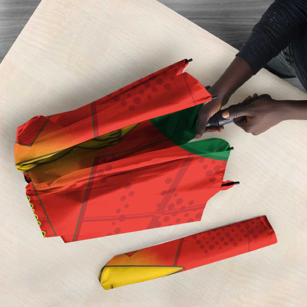 Custom Zimbabwe Cricket Umbrella Go Chevrons 2003 Color Version