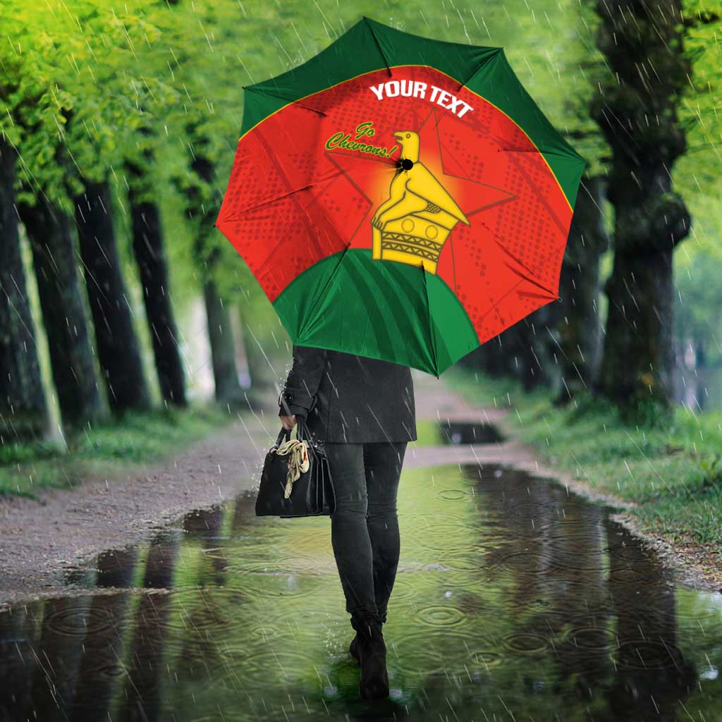 Custom Zimbabwe Cricket Umbrella Go Chevrons 2003 Color Version