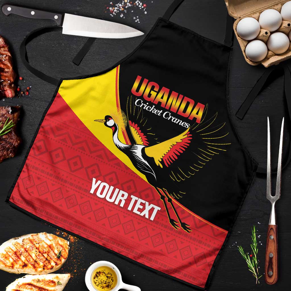 Custom Uganda Cricket Apron Go Cranes African Pattern