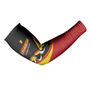 Custom Uganda Cricket Arm Sleeves Go Cranes African Pattern