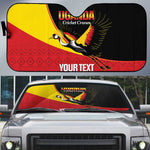 Custom Uganda Cricket Auto Sun Shade Go Cranes African Pattern
