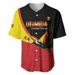 Afro Cricket Uganda Custom Baseball Jersey Go Cranes African Pattern - African Pride