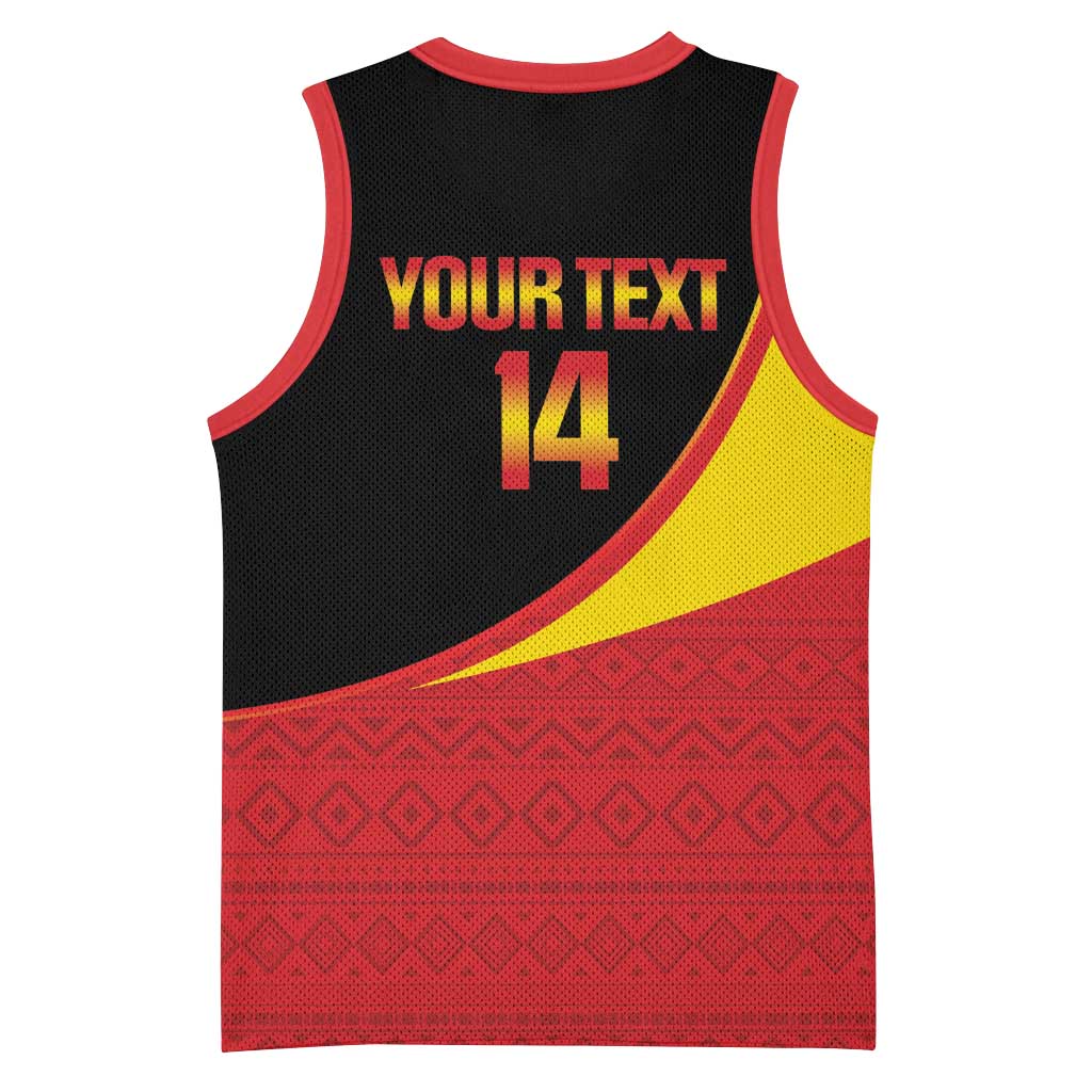 Afro Cricket Uganda Custom Basketball Jersey Go Cranes African Pattern LT14
