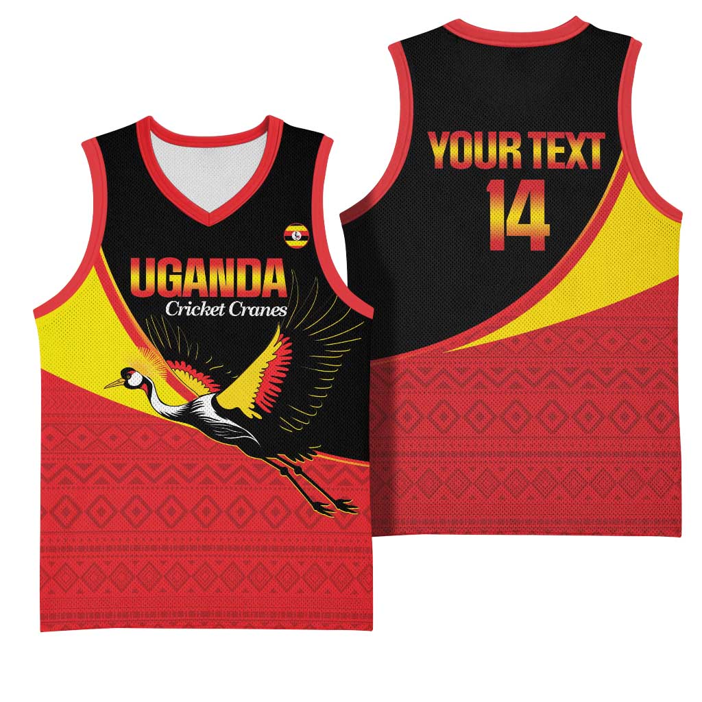 Afro Cricket Uganda Custom Basketball Jersey Go Cranes African Pattern LT14