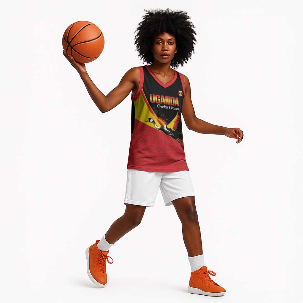 Afro Cricket Uganda Custom Basketball Jersey Go Cranes African Pattern LT14