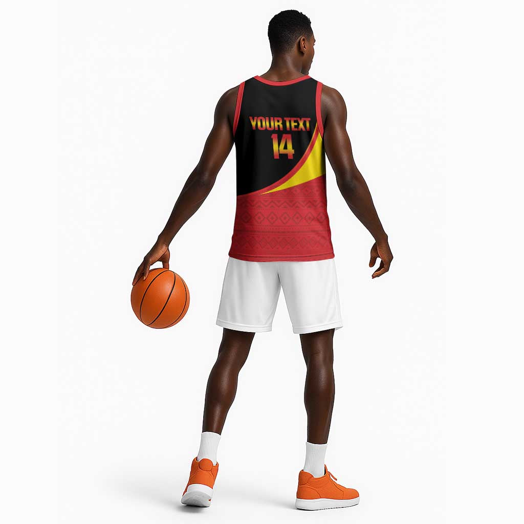 Afro Cricket Uganda Custom Basketball Jersey Go Cranes African Pattern LT14