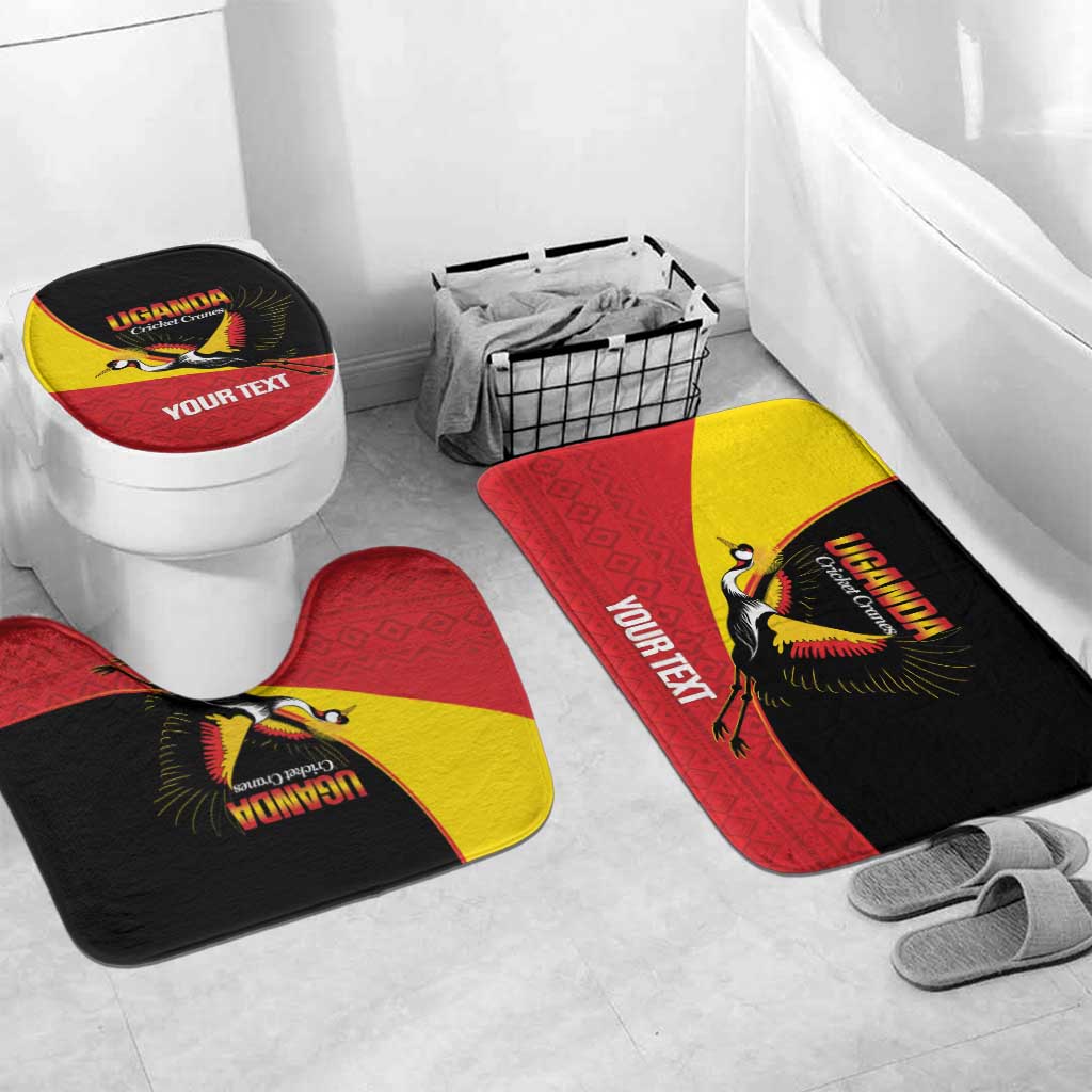 Custom Uganda Cricket Bathroom Set Go Cranes African Pattern