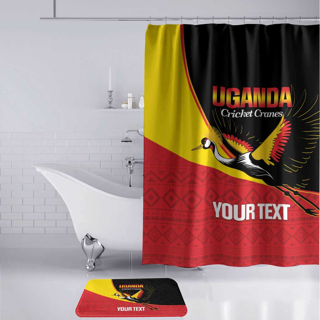 Custom Uganda Cricket Bathroom Set Go Cranes African Pattern