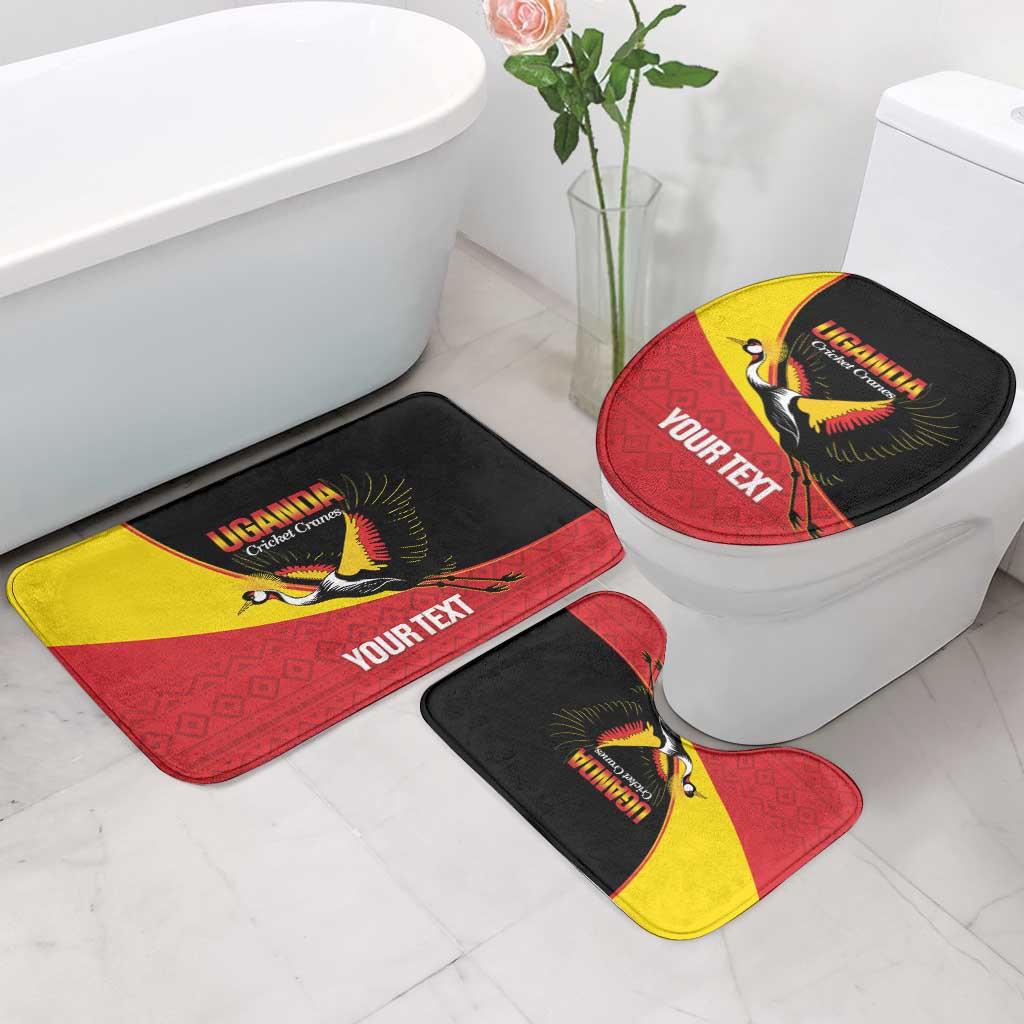 Custom Uganda Cricket Bathroom Set Go Cranes African Pattern