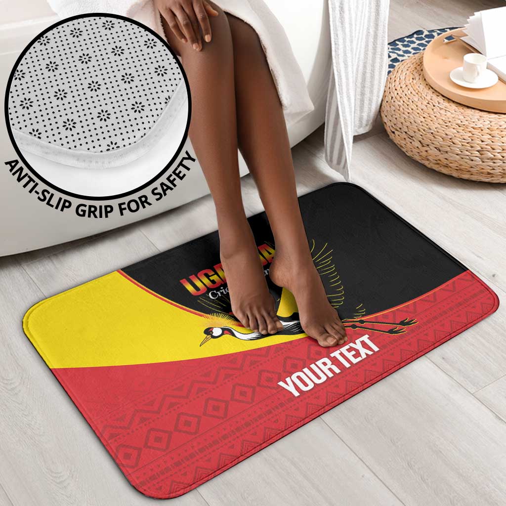 Custom Uganda Cricket Bathroom Set Go Cranes African Pattern