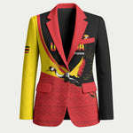 Custom Uganda Cricket Blazer Go Cranes African Pattern