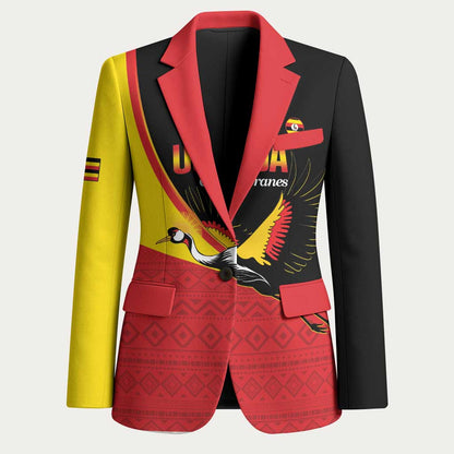Custom Uganda Cricket Blazer Go Cranes African Pattern