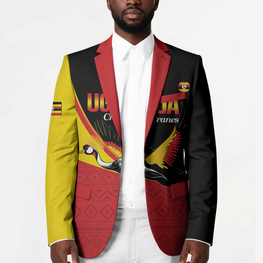 Custom Uganda Cricket Blazer Go Cranes African Pattern