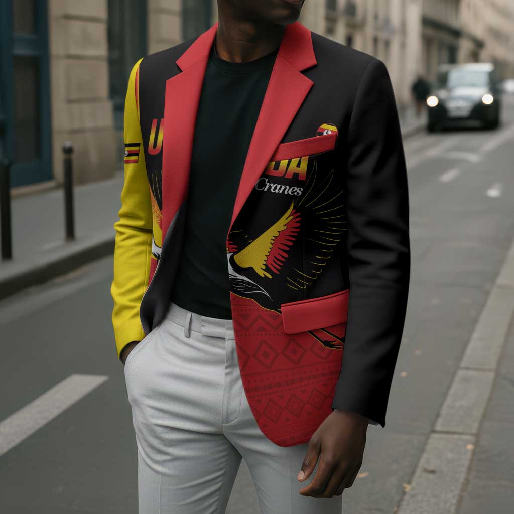 Custom Uganda Cricket Blazer Go Cranes African Pattern
